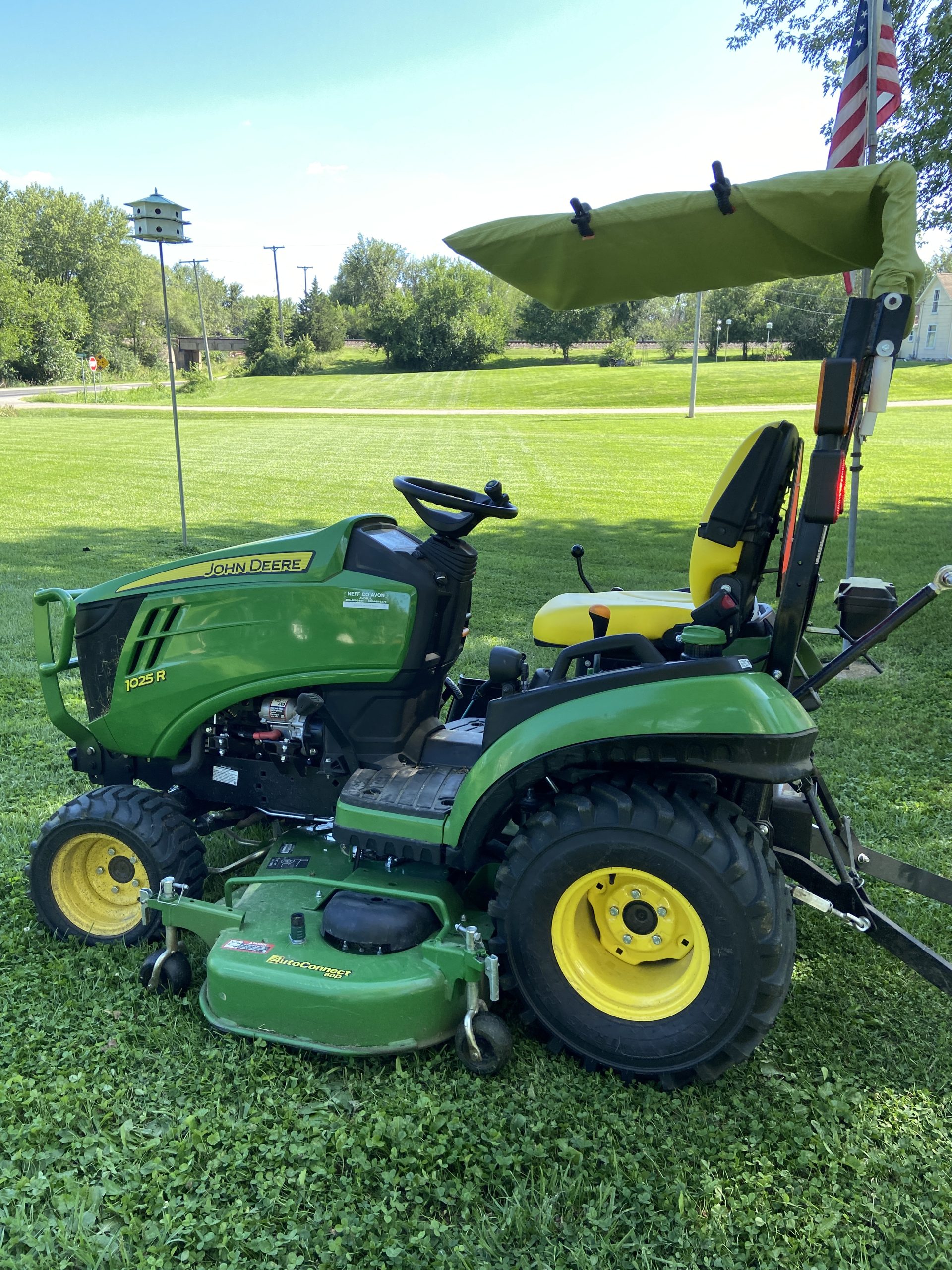 John deere riding online mower sunshade