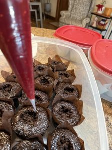 Adding the Raspberry filling